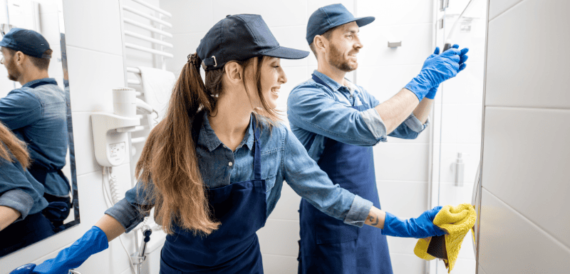 Cleaning professionals.